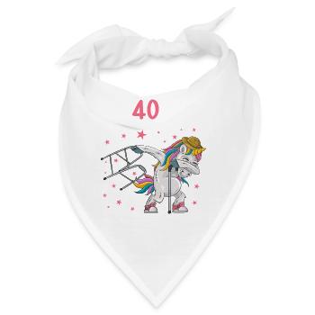 Mit 40 nichts anders nur langsamer 40 Geburtstag - Bandana - Weiß - Vorne
