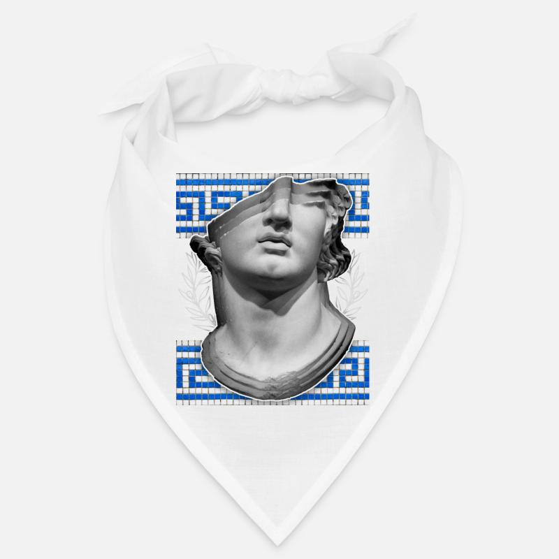 Greece, ancient sculpture, meandering pattern Bandana