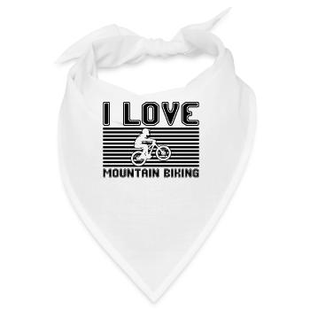 I love mountain biking - Bandana - Weiß - Vorne