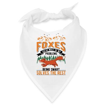 Fuchs Geschenk Rotfuchs - Bandana - Weiß - Vorne