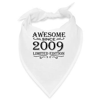 2009 - Jahrgang 2009 - Fantastisch seit 2009 - Bandana - Weiß - Vorne