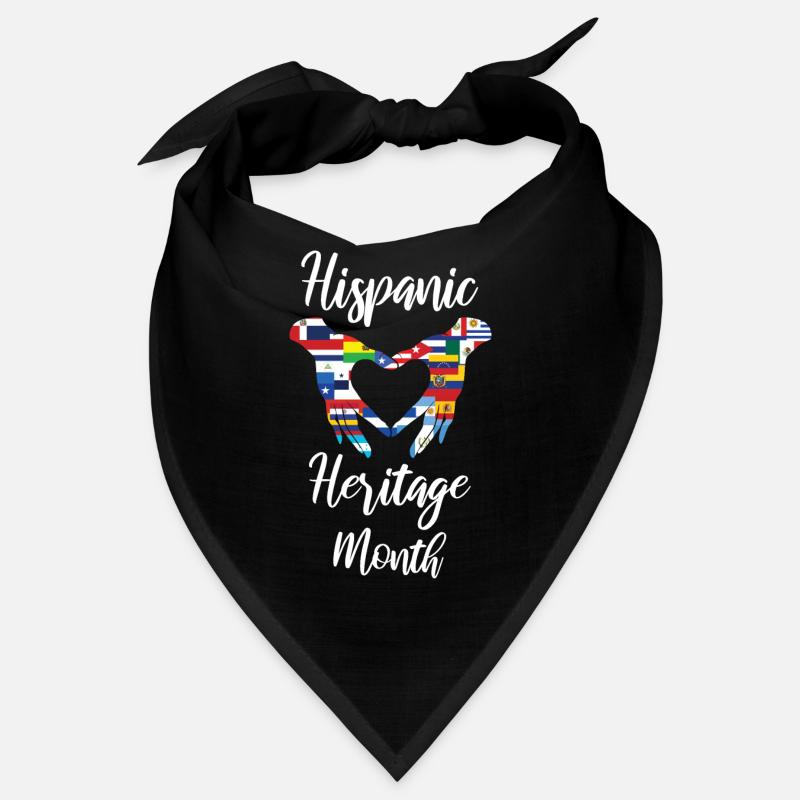 Flags Hand Heart Hispanic Heritage Month Bandana