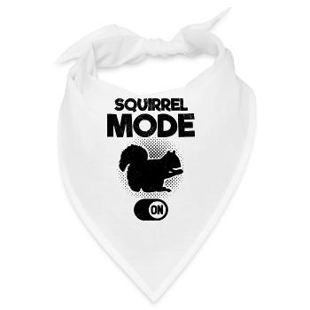 Lustiger Eichhörnchen-Modus auf - Bandana - Weiß - Vorne