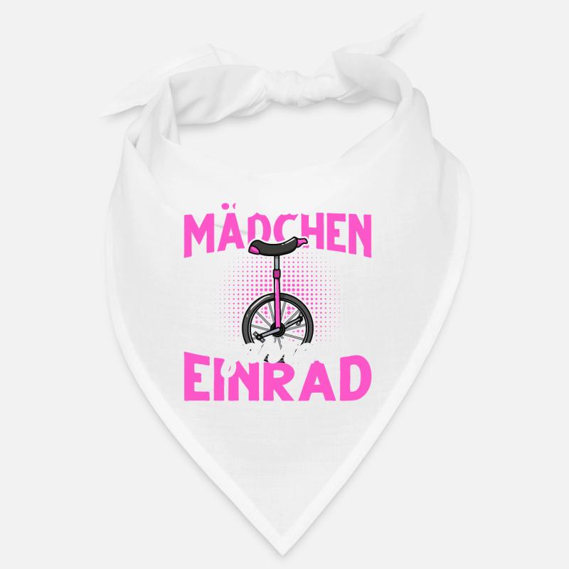 Echte Mädchen fahren Einrad - Bandana - Weiß
