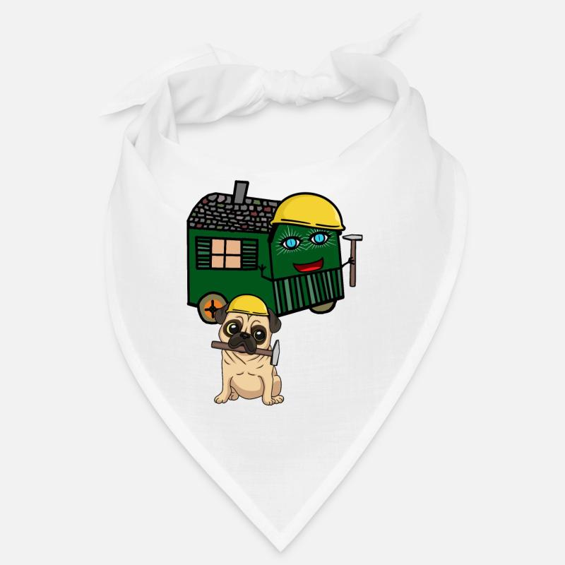 Pug Builder House Builder Build Construction Trailer Hammer Bandana