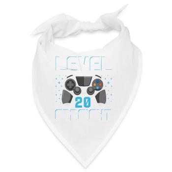 Level 20 Erreicht Gamer - Bandana - Weiß - Vorne