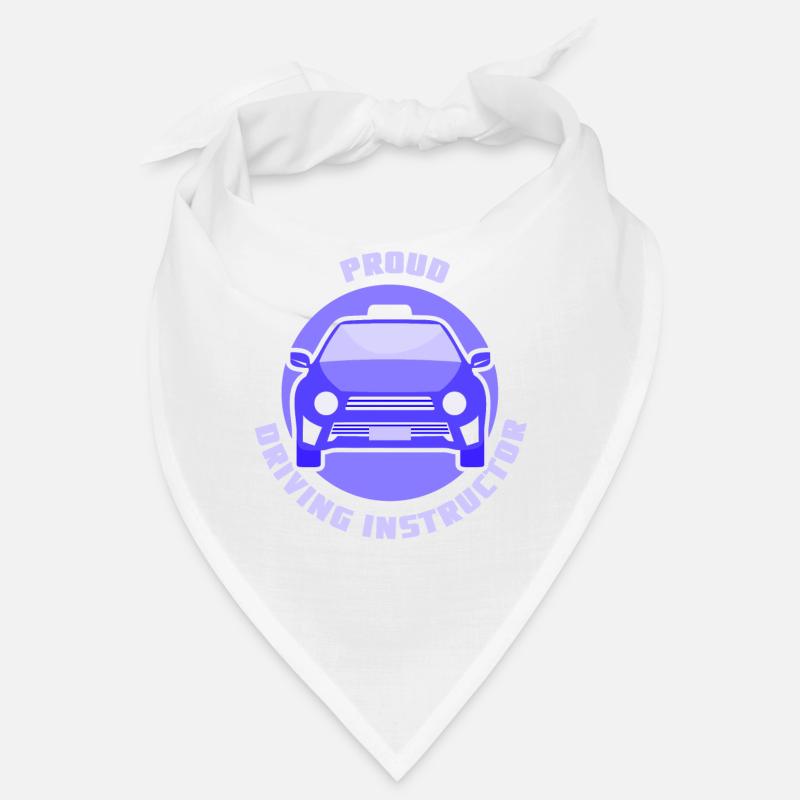 Fier moniteur de conduite Profession École de conduite Cours de conduite - Bandana - blanc