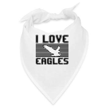 I love eagles - Bandana - Weiß - Vorne