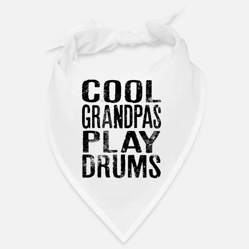Cool Grandpas Play Drums Funny Gift For Drummer Bandana