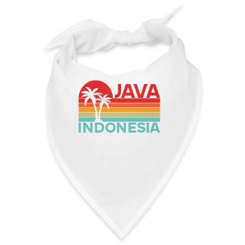 Vintage Urlaub Reise Java Indonesien Asien - Bandana - Weiß - Vorne