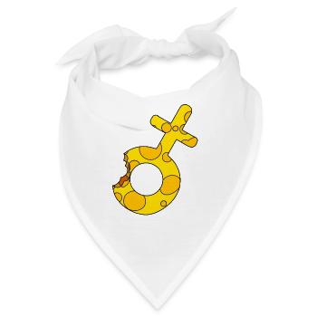 Venussymbol in der Pose des Marssymbols - Bandana - Weiß - Vorne