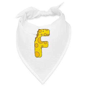 Buchstabe F - Bandana - Weiß - Vorne