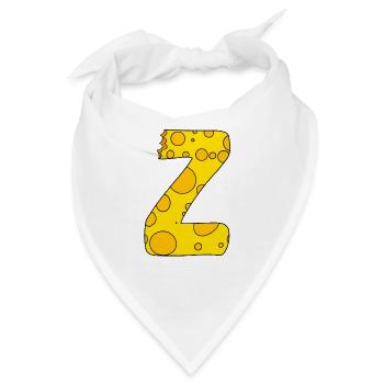 Buchstabe Z - Bandana - Weiß - Vorne