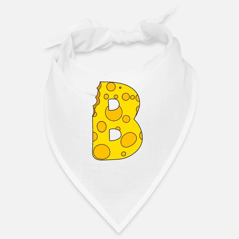 Lettre B - Bandana - blanc