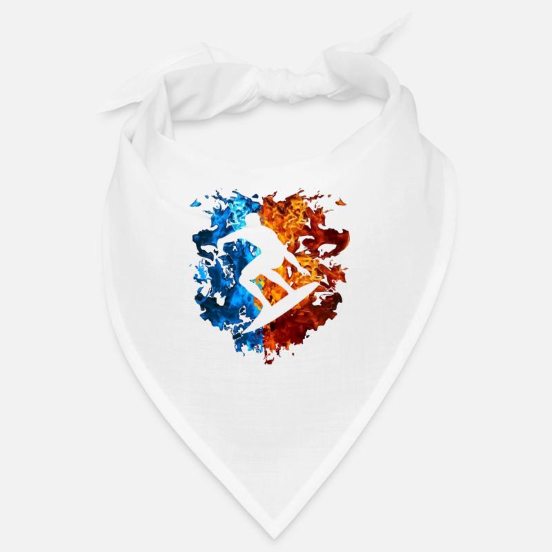 Fire Surfer Flames Planche de surf Burning Bandana