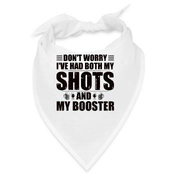 Covid Bier Booster Biertornado Impfen Witzig - Bandana - Weiß - Vorne