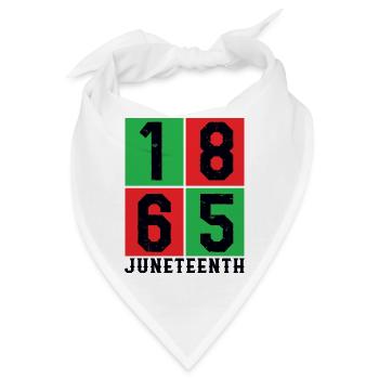 Juneteenth Hemd, 1865 BLM, Afro Damen, Melanin, - Bandana - Weiß - Vorne