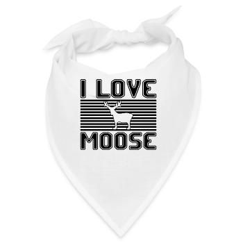 I love moose - Bandana - Weiß - Vorne