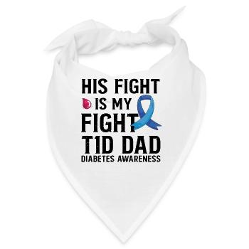 Diabetiker Insulin Diabetes Vater Papa Typ 1 - Bandana - Weiß - Vorne