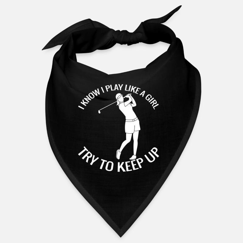 Golf Mädchen Golfball Golfspielerin Golfschläger Bandana