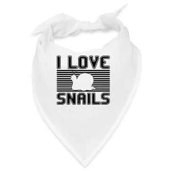 I love snails - Bandana - Weiß - Vorne