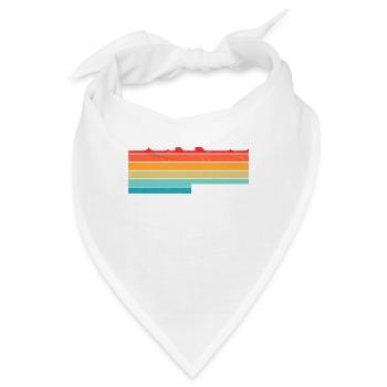 Vintage Urlaub Reise Borneo Indonesien Asien - Bandana - Weiß - Vorne