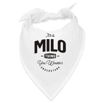 Es ist ein Milo Thing Personalisierter Name - Bandana - Weiß - Vorne
