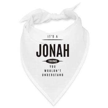 Es ist ein Jonah Thing Personalisierter Name - Bandana - Weiß - Vorne