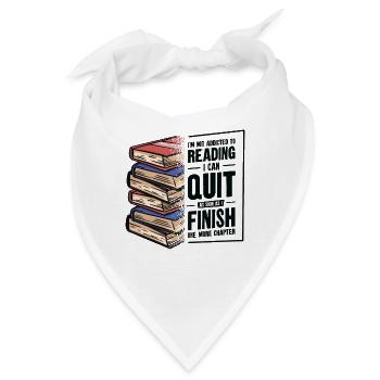 Lesesucht Eifriger Leser Literatur Buch - Bandana - Weiß - Vorne