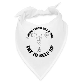 Fitness Krafttraining Sportlerin Bodybuilderin - Bandana - Weiß - Vorne