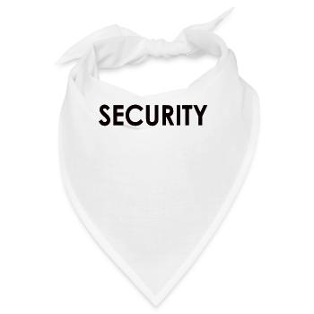 Secuirty Türsteher Arbeiter Sicherheit Schützen - Bandana - Weiß - Vorne