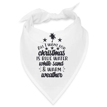 Weihnachten - Warmes Wasser - Weißer Sand -Wärme - Bandana - Weiß - Vorne