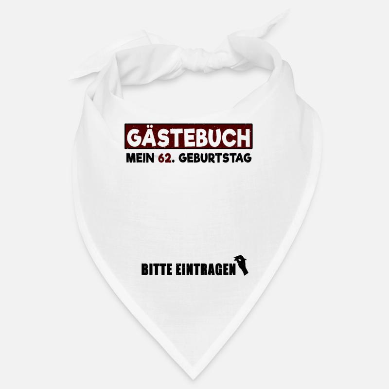 Gästebuch mein 62. Geburtstag Bitte Eintragen Bandana