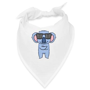 Koala mit Sonnenbrille - Bandana - Weiß - Vorne
