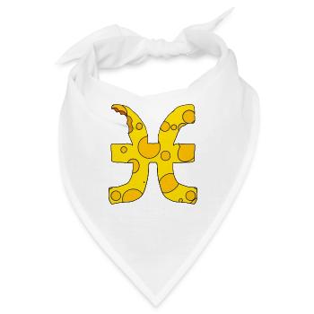 Sternzeichen Fische - Bandana - Weiß - Vorne