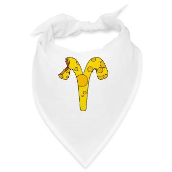 Sternzeichen Widder - Bandana - Weiß - Vorne