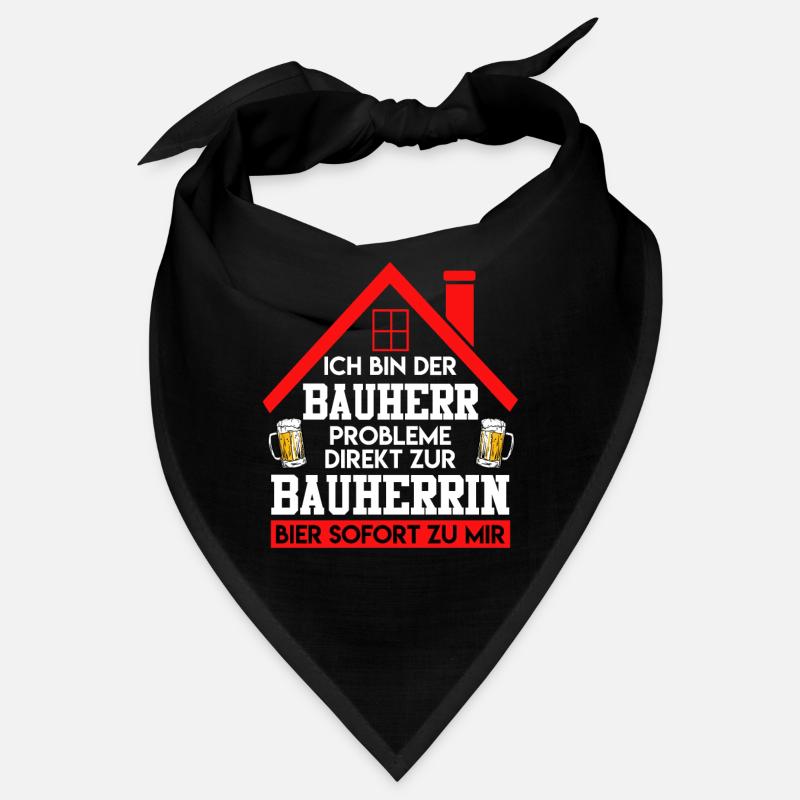 Ich bin der Bauherr Bier direkt zu mir Bandana