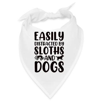 Faultier Hund Zoologe Zoowärter Hundebesitzer Hund - Bandana - Weiß - Vorne