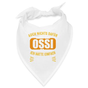 DDR Ostdeutschland Osten Ostalgie Ossi - Bandana - Weiß - Vorne