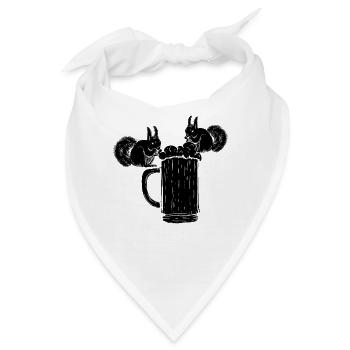 Lustiges Eichhörnchen, lustiges Eichhörnchen, das - Bandana - Weiß - Vorne
