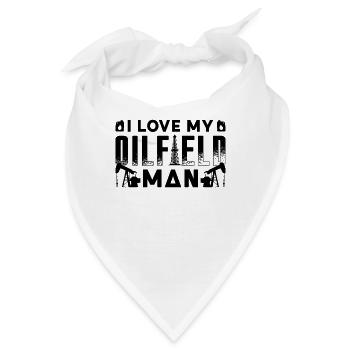 Ich Liebe Meinen Oilfield Man Oilfield Worker - Bandana - Weiß - Vorne