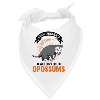 Opossum Geschenk Possum Beutelratte - Bandana - Weiß - Vorne