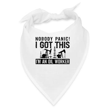 Niemand Gerät In Panik, Ich Habe Diese Bohrinsel - Bandana - Weiß - Vorne