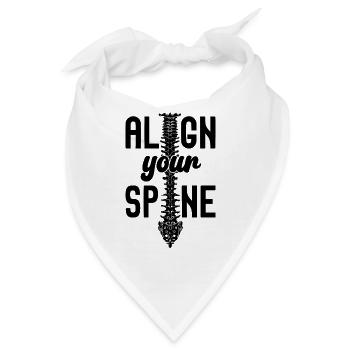 Chiropraktiker Spine Chiropraktik Physio Geschenk - Bandana - Weiß - Vorne