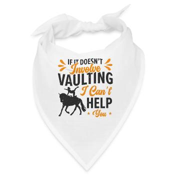 Pferdesport Voltigieren Reiten Akrobatik - Bandana - Weiß - Vorne