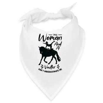 Pferdesport Voltigieren Voltigierer Reiten - Bandana - Weiß - Vorne