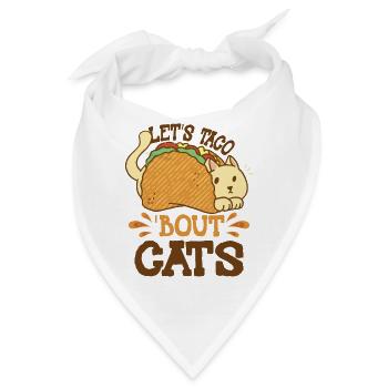 Let's Taco Bout Cats Catlover - Bandana - Weiß - Vorne