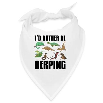 Ich Würde Eher Reptilien-amphibien Herpingen - Bandana - Weiß - Vorne