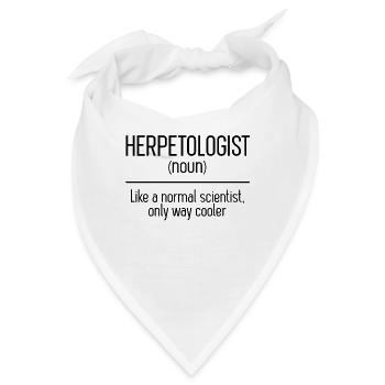 Herpetologe Substantiv Reptilien Amphibien - Bandana - Weiß - Vorne
