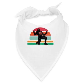 Retro Vintage American Football Sport - Bandana - Weiß - Vorne